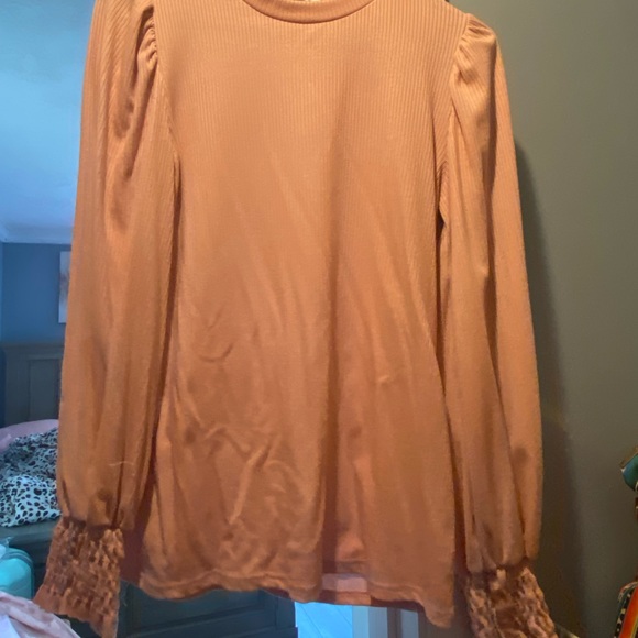 Evy Mock Neck Blouse(tight fitting) - Picture 1 of 2